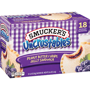 Uncrustables PB & Grape Jelly Sandwich 18ct (3.2lbs)AF Req